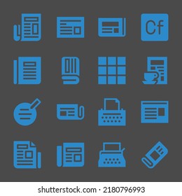 publish web icons. Newspaper and Newspaper, Coldfusion and Newspaper symbol, vector signs