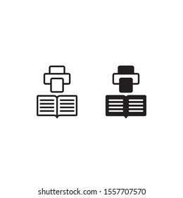 Published Book Print Icon Vector