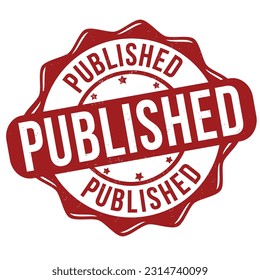 Published grunge rubber stamp on white background, vector illustration