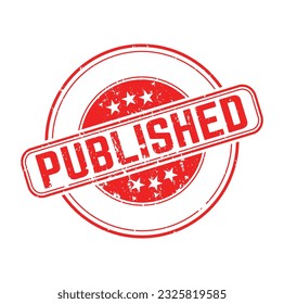 Veröffentlichter Gummistempel. Veröffentlichte Rubber-Grunge-Stempel-Vektorgrafik - Vektorgrafik