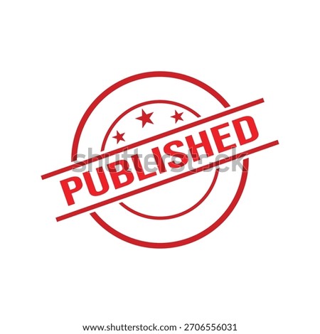 Published Rubber Stamp. Published Rubber Grunge Stamp Seal Vector Illustration - Vector