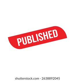Published Rubber Stamp. Red Confidential Rubber Grunge Stamp Vector Illustration