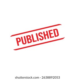 Published Rubber Stamp. Red Confidential Rubber Grunge Stamp Vector Illustration