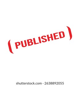 Published Rubber Stamp. Red Confidential Rubber Grunge Stamp Vector Illustration