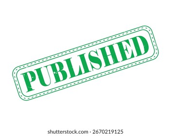 Selo de carimbo publicado com um contorno