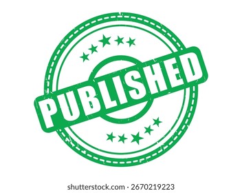 Published Rubber Stamp Seal with a Star Border