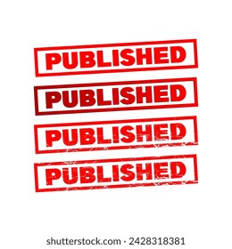 published stamp set vector illustration design