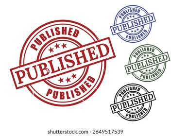 Gráfico de Vector de sello publicado para Aprobación o verificación de elementos de diseño y uso de recursos