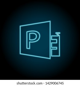 publisher, text neon icon. Simple thin line, outline vector of Text editor icons for UI and UX, website or mobile application