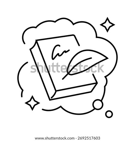 publishing book dream line icon vector. publishing book dream sign. isolated contour symbol black illustration