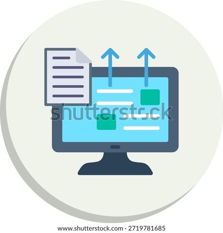 Publishing Flat Circle Style Icon