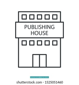 publishing house icon vector illustration logo template for many purpose. Isolated on white background.