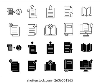Publishing icon vector set illustration