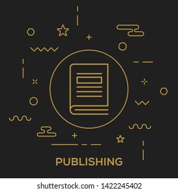 PUBLISHING AND ILLUSTRATION ICON CONCEPT