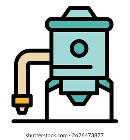 Publishing industry icon. Outline publishing industry vector icon color flat isolated
