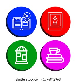 publishing simple icons set. Contains such icons as Book, Poster, Books, can be used for web, mobile and logo