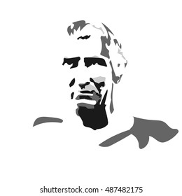 Publius Ovidius Naso - vector portrait Roman writer