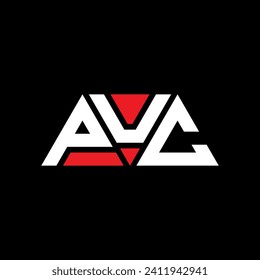 PUC triangle letter logo design with triangle shape. PUC triangle logo design monogram. PUC triangle vector logo template with red color. PUC triangular logo Simple, Elegant, and Luxurious design.