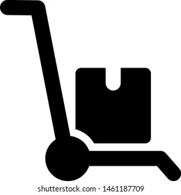 Puch cart material handling with handle support