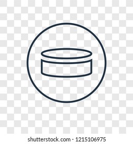 Puck concept vector linear icon isolated on transparent background, Puck concept transparency concept in outline style