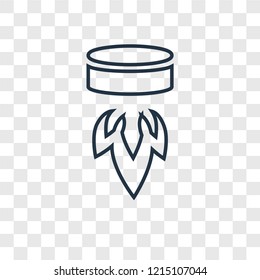Puck concept vector linear icon isolated on transparent background, Puck concept transparency concept in outline style