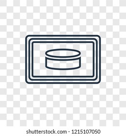Puck concept vector linear icon isolated on transparent background, Puck concept transparency concept in outline style
