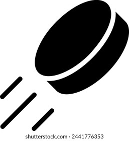 puck glyph icon illustration vector