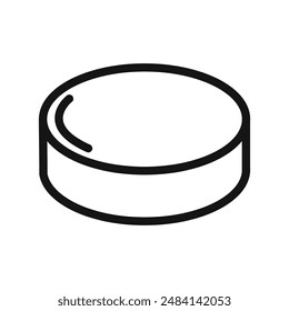 Puck icon black and white vector sign