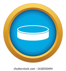 Puck icon blue vector isolated on white background for any design