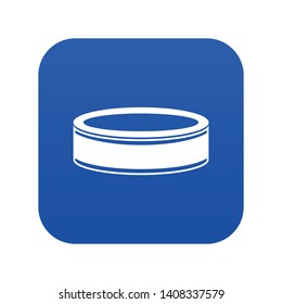 Puck icon digital blue for any design isolated on white vector illustration