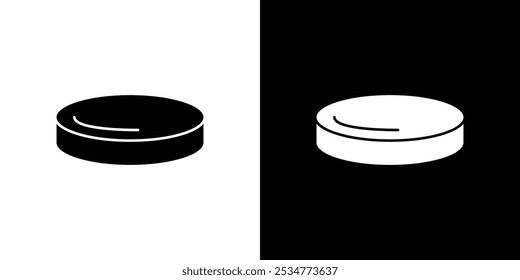 Puck icon linear logo isolated