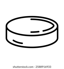 Puck icon Outline vector symbol sign