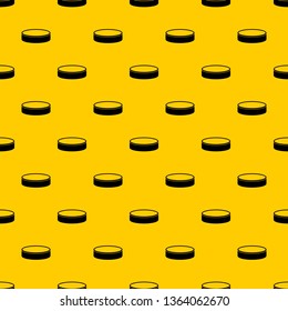 Puck pattern seamless vector repeat geometric yellow for any design