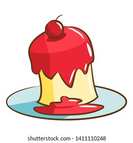 pudding cake vector graphic clipart
