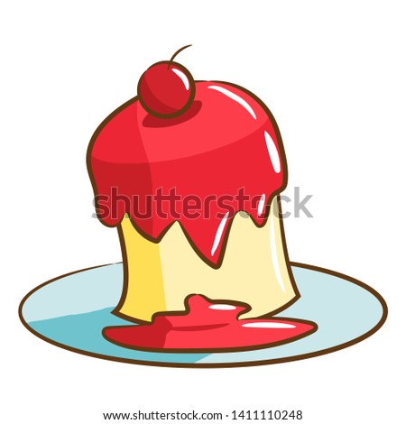 pudding cake vector graphic clipart