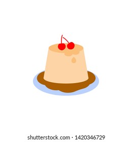 Pudding, caramel icon. Element of color international food icon. Premium quality graphic design icon. Signs and symbols collection icon