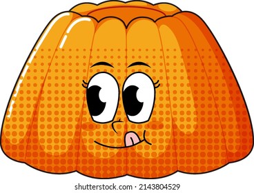 A Pudding Cartoon Character On White Background Illustration