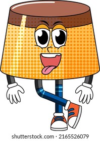 A Pudding Cartoon Character On White Background Illustration