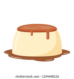 Pudding cartoon vector.