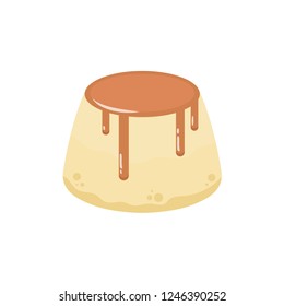 Pudding cartoon vector.