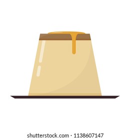 Pudding cartoon vector. free space for text. wallpaper.