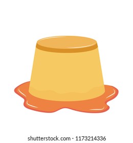 Pudding Cartoon Vector. Symbol.