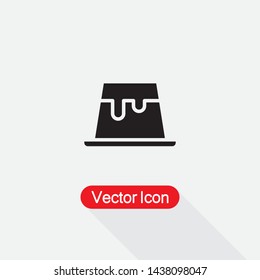 Pudding Custard Icon Vector Illustration Eps10