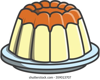 Pudding cute doodle illustration design