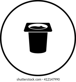 pudding in disposable cup symbol