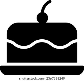 pudding glyph icon illustration vector