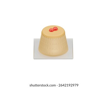 pudding icon 3d illustration render