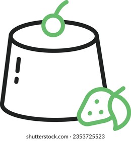Pudding Icon image. Suitable for mobile application.