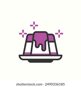 pudding icon, isolated icon theme bakery