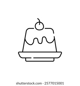 Pudding icon on a white background